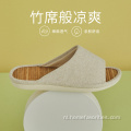 Unisex zomer linnen bamboe mat sandalen en slippers